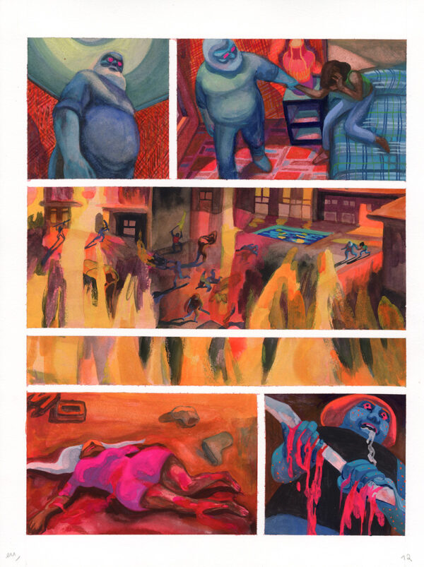 ELENE USDIN - Nightmare motel - planche originale 12