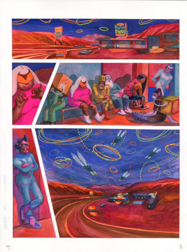 ELENE USDIN - Nightmare motel - planche originale 3