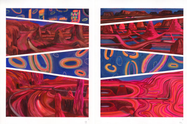 ELENE USDIN - Nightmare motel - planches originales 6 et 7
