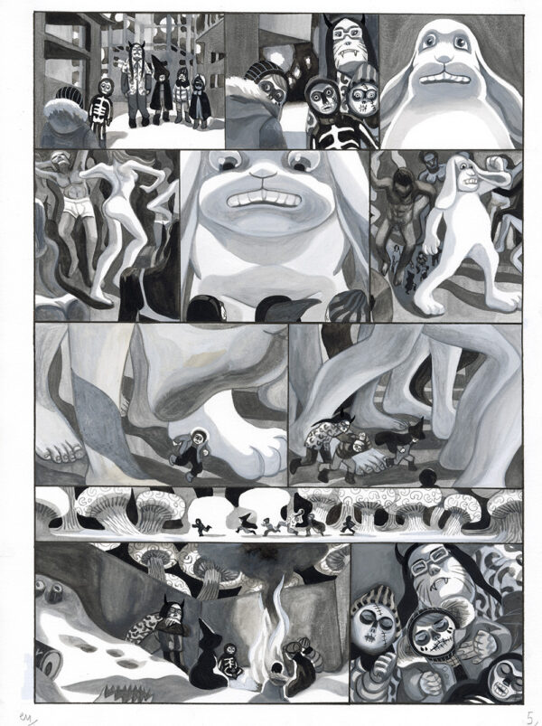 ELENE USDIN - White Rabbit - planche originale 5