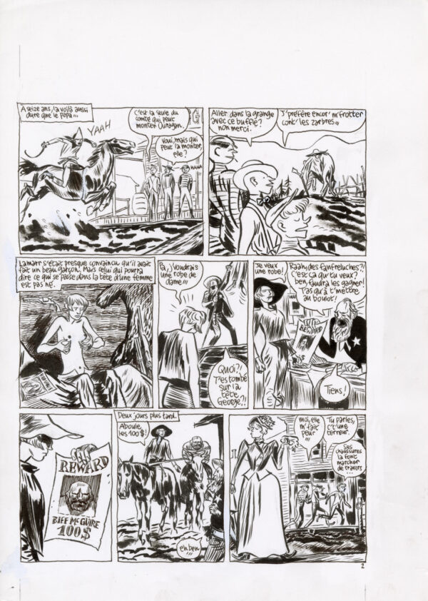 BLUTCH - Rancho Bravo - Histoire 5 - Belle George, chasseuse de prime - Planche originale 2