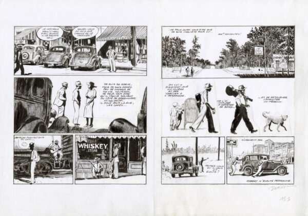 Frantz Duchazeau – Les derniers jours de Robert Johnson – Double planche originale 150-151