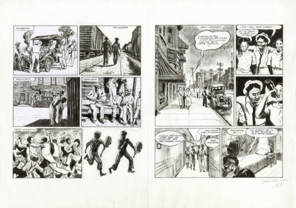 Frantz Duchazeau – Les derniers jours de Robert Johnson – Double planche originale 152-153