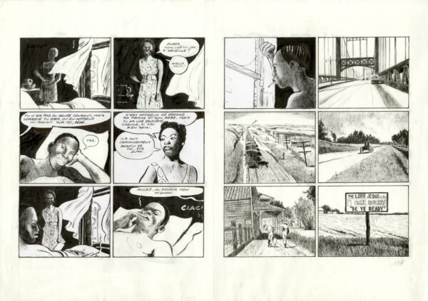 Frantz Duchazeau – Les derniers jours de Robert Johnson – Double planche originale 196-197