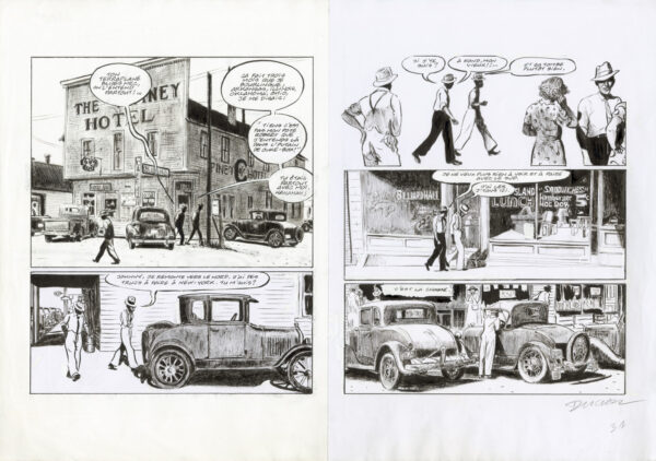 Frantz Duchazeau – Les derniers jours de Robert Johnson – Double planche originale 30-31