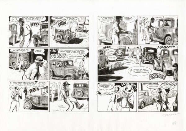 Frantz Duchazeau – Les derniers jours de Robert Johnson – Double planche originale 86-87