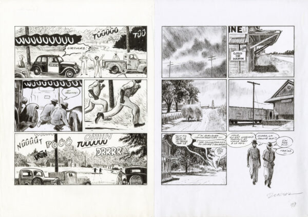 Frantz Duchazeau – Les derniers jours de Robert Johnson – Double planche originale 88-89