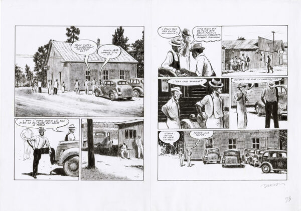 Frantz Duchazeau – Les derniers jours de Robert Johnson – Double planche originale 92-93