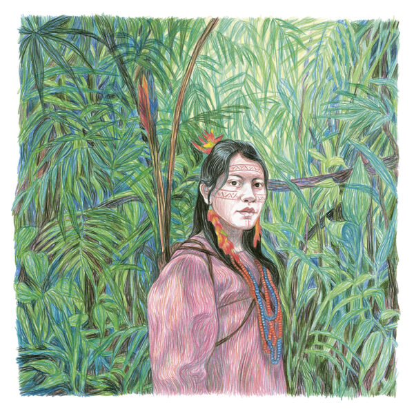 ELENE USDIN –  Illustration originale "Antigone in the Amazon"