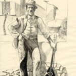 DAVID PRUDHOMME - Rébétiko - Dessin original de recherche pour la couverture - R07