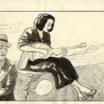 DAVID PRUDHOMME - Rébétissa - Dessin original préparatoire pour une case - R40