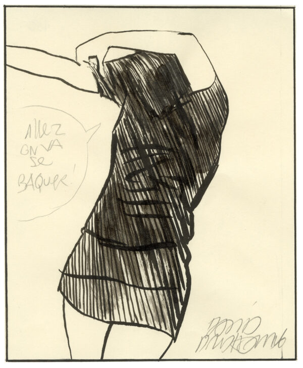 DAVID PRUDHOMME - Rébétissa - Dessin original préparatoire pour une case - R52