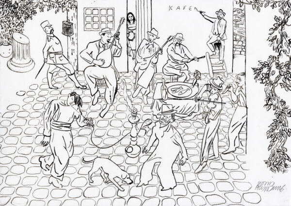 DAVID PRUDHOMME - Rébétissa - Dessin original inédit - R61
