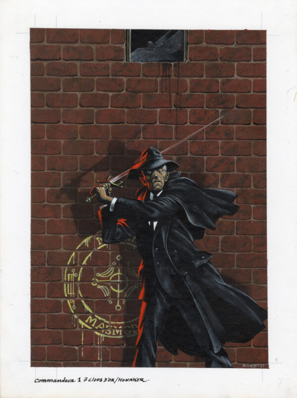 JEAN-MICHEL NICOLLET – Illustration originale de couverture de Bronx ceremonial tome 1 Le commandeur
