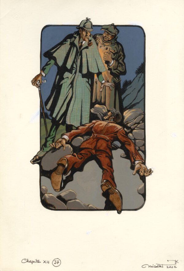 JEAN-MICHEL NICOLLET – SHERLOCK HOLMES – Chien des Baskerville – Gallimard 2002 – Illustration originale page 149