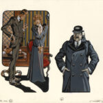 JEAN-MICHEL NICOLLET – SHERLOCK HOLMES – Chien des Baskerville – Gallimard 2002 – Illustrations originales pages 164 et 166