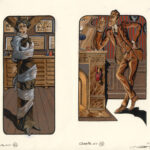 JEAN-MICHEL NICOLLET – SHERLOCK HOLMES – Chien des Baskerville – Gallimard 2002 – Illustrations originales pages 175 et 181