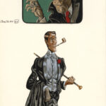 JEAN-MICHEL NICOLLET – SHERLOCK HOLMES – Chien des Baskerville – Gallimard 2002 – Illustrations originales pages 183 et 189