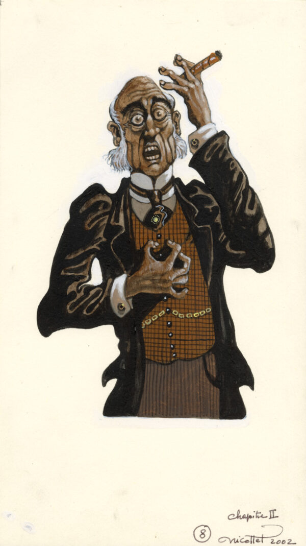 JEAN-MICHEL NICOLLET – SHERLOCK HOLMES – Chien des Baskerville – Gallimard 2002 – Illustration originale page 25