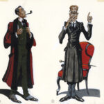 JEAN-MICHEL NICOLLET – SHERLOCK HOLMES – Chien des Baskerville – Gallimard 2002 – Illustrations originales pages 28 et 29