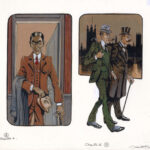 JEAN-MICHEL NICOLLET – SHERLOCK HOLMES – Chien des Baskerville – Gallimard 2002 – Illustrations originales pages 39 et 52