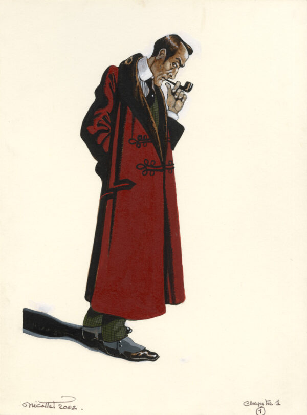 JEAN-MICHEL NICOLLET – SHERLOCK HOLMES – Chien des Baskerville – Gallimard 2002 – Illustration originale page 46
