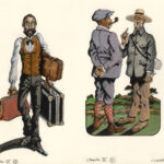 JEAN-MICHEL NICOLLET – SHERLOCK HOLMES – Chien des Baskerville – Gallimard 2002 – Illustrations originales pages 70 et 77