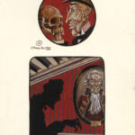 JEAN-MICHEL NICOLLET – SHERLOCK HOLMES – Chien des Baskerville – Gallimard 2002 – Illustrations originales pages 94 et 95