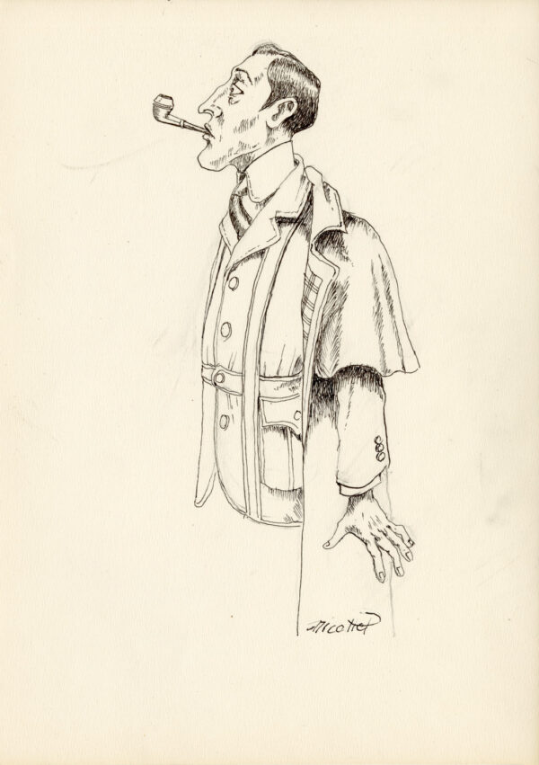 JEAN-MICHEL NICOLLET – SHERLOCK HOLMES – Dessin original préparatoire - R01