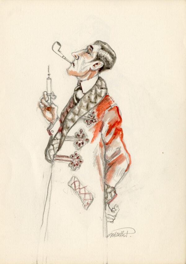 JEAN-MICHEL NICOLLET – SHERLOCK HOLMES – Dessin original préparatoire - R02