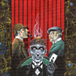 JEAN-MICHEL NICOLLET – SHERLOCK HOLMES – Peinture originale pour l’ex libris de Moriarty tome 1 Empire mécanique 1/2