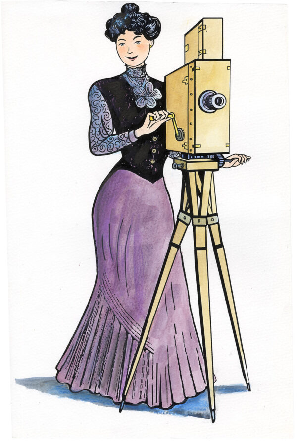 CATEL – ALICE GUY - Dessin original de couverture - R01