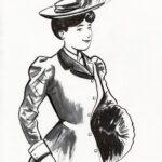 CATEL – ALICE GUY - Dessin original pour documentaire Arte - R05
