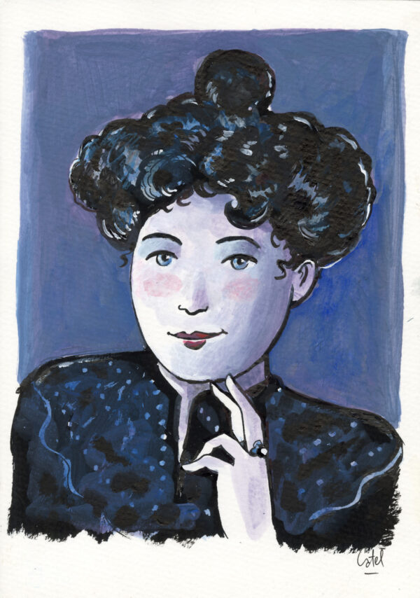 CATEL – ALICE GUY - Dessin original pour documentaire Arte - R06