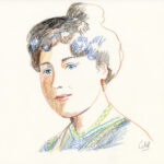 CATEL – ALICE GUY - Dessin original pour une expo institutionnelle à la ferme du Buisson - R08