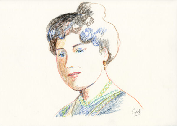 CATEL – ALICE GUY - Dessin original pour une expo institutionnelle à la ferme du Buisson - R08
