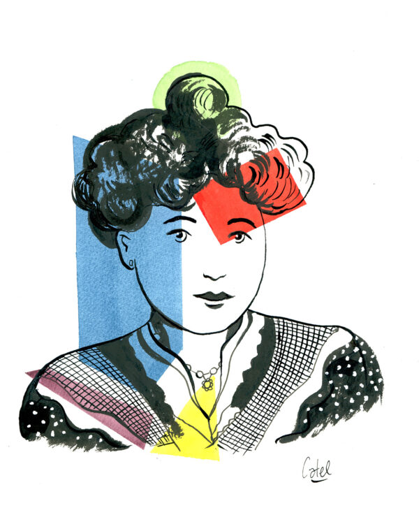 CATEL – ALICE GUY - Dessin original pour une expo institutionnelle à la ferme du Buisson - R12