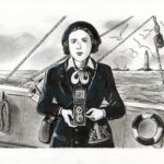 CATEL – ANITA CONTI - Dessin original pour une expo institutionnelle à Fécamp - R01