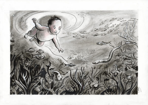 CATEL – ANITA CONTI - Dessin original pour une expo institutionnelle à Fécamp - R02