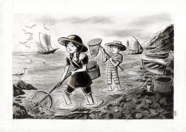 CATEL – ANITA CONTI - Dessin original pour une expo institutionnelle à Fécamp - R03