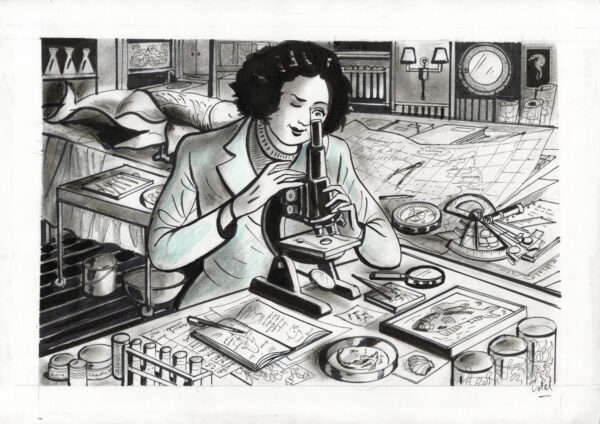 CATEL – ANITA CONTI - Dessin original pour une expo institutionnelle à Fécamp - R06