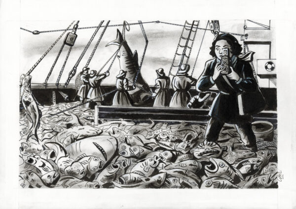 CATEL – ANITA CONTI - Dessin original pour une expo institutionnelle à Fécamp - R08