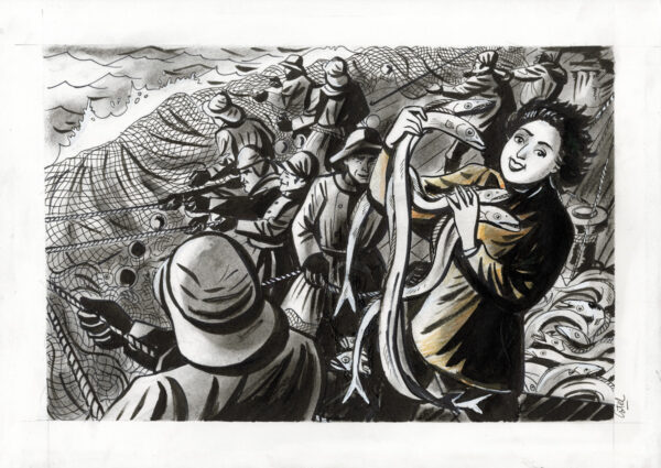 CATEL – ANITA CONTI - Dessin original pour une expo institutionnelle à Fécamp - R09