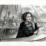 CATEL – ANITA CONTI - Dessin original pour une expo institutionnelle à Fécamp - R12