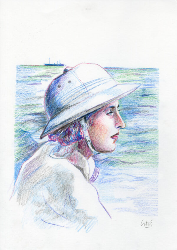 CATEL – ANITA CONTI - Dessin original pour une expo à la galerie Vu - R14