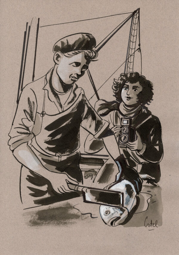 CATEL – ANITA CONTI - Dessin original pour une expo à la galerie Vu - R21