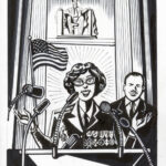CATEL – JOSÉPHINE BAKER - Dessin original pour façade à la Villette - R01