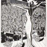 CATEL – JOSÉPHINE BAKER - Dessin original pour façade à la Villette - R02