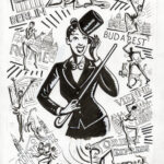 CATEL – JOSÉPHINE BAKER - Dessin original pour façade à la Villette - R04