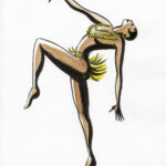 CATEL – JOSÉPHINE BAKER - Dessin original d'étude pour la couverture - R05